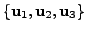 $ \{{\mathbf u}_1,
{\mathbf u}_2, {\mathbf u}_3\}$