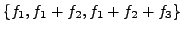 $ \{f_1, f_1 + f_2, f_1 + f_2 + f_3 \}$