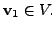 $ {\mathbf v}_1 \in V.$