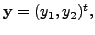 $ {\mathbf y}= (y_1, y_2)^t,$