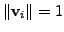 $ \Vert {\mathbf v}_i \Vert = 1$