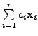 $ \sum\limits_{i=1}^r c_i {\mathbf x}_i$