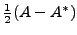 $ \frac{1}{2}(A - A^*) $