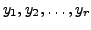 $ y_1, y_2, \ldots, y_r$