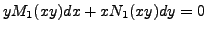 $\displaystyle y M_1(x y) dx + x N_1(x y) dy = 0$