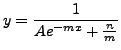 $\displaystyle y = \frac{1}{A e^{-mx} + \frac{n}{m}}$