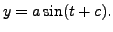 $\displaystyle y = a \sin (t+c).$