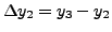 $ \Delta y_2= y_3 - y_2 $