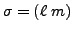 $ \sigma = ( \ell \; m)$