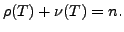 $ \rho(T) + \nu (T) = n.$