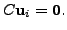 $ C {\mathbf u}_i = {\mathbf 0}.$