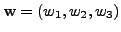 $ {\mathbf w}= (w_1, w_2, w_3)$